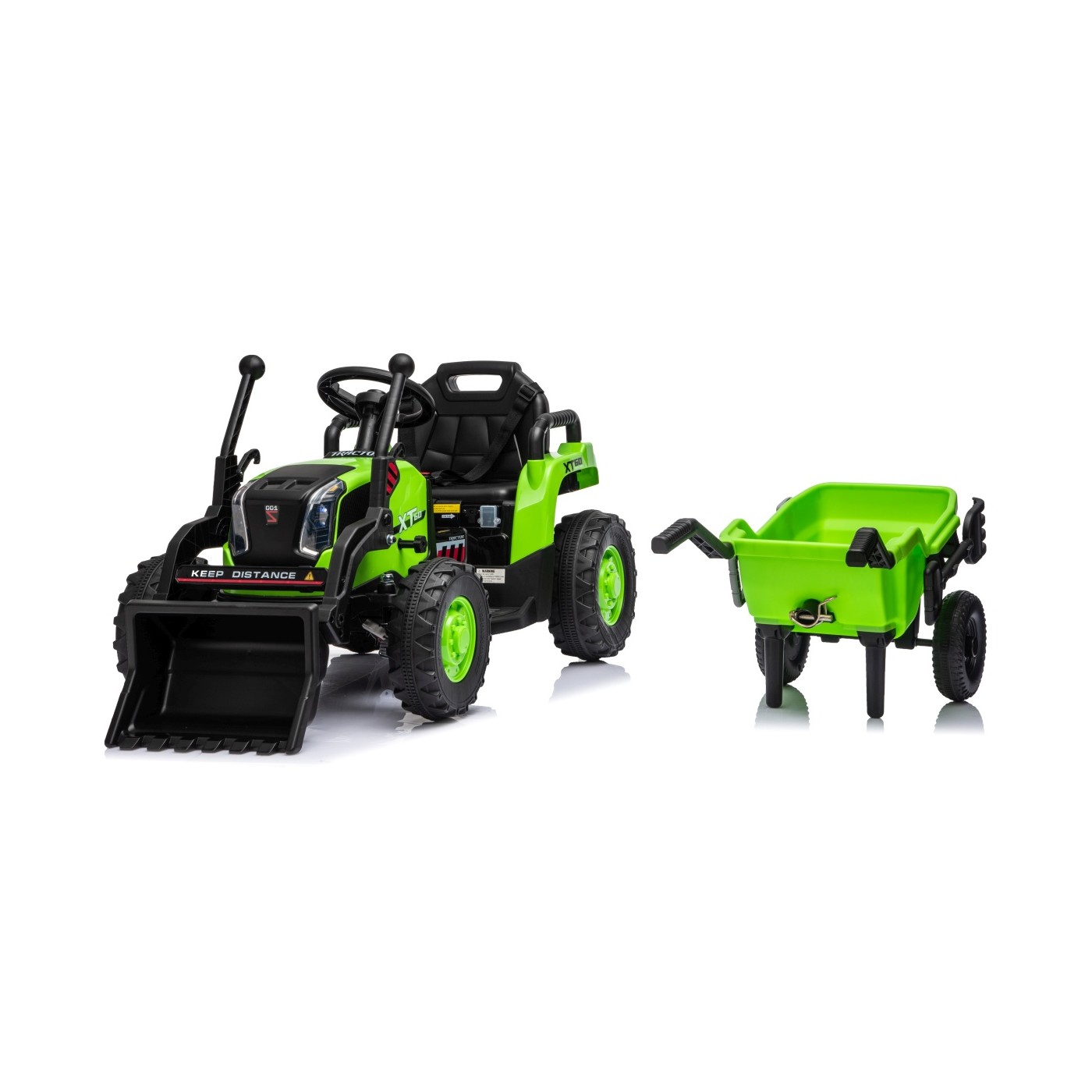 Traktor XT60 s prívesom zelený