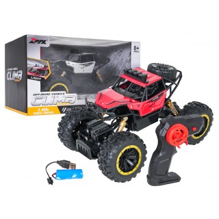 R/C pásový model 1:18 CLIMB POWER červený