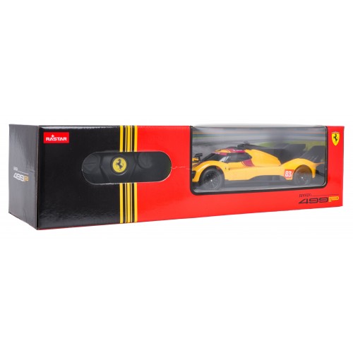 Rádiové auto 1:24 Ferrari 499P-N83 Žlté RASTAR