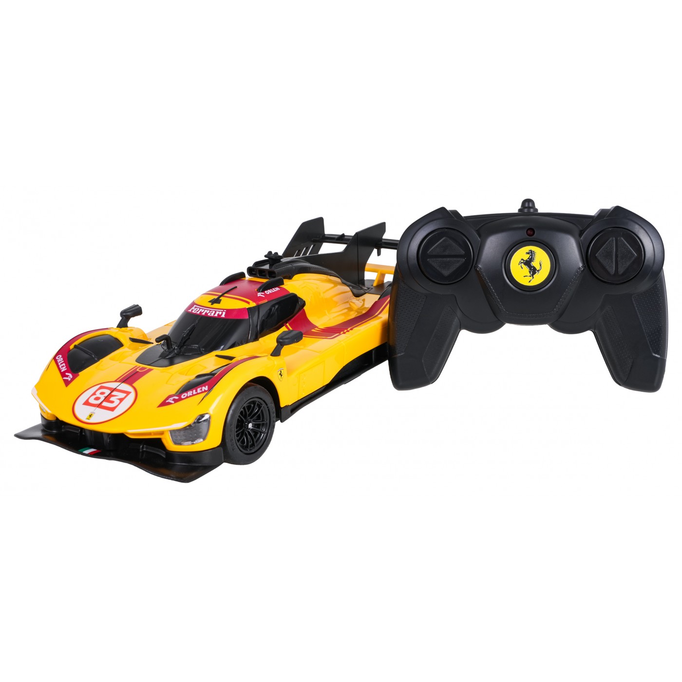 Rádiové auto 1:24 Ferrari 499P-N83 Žlté RASTAR