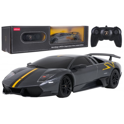Rádiové auto 1:24 Murcielago LP670-4 Superveloce Gray RASTAR