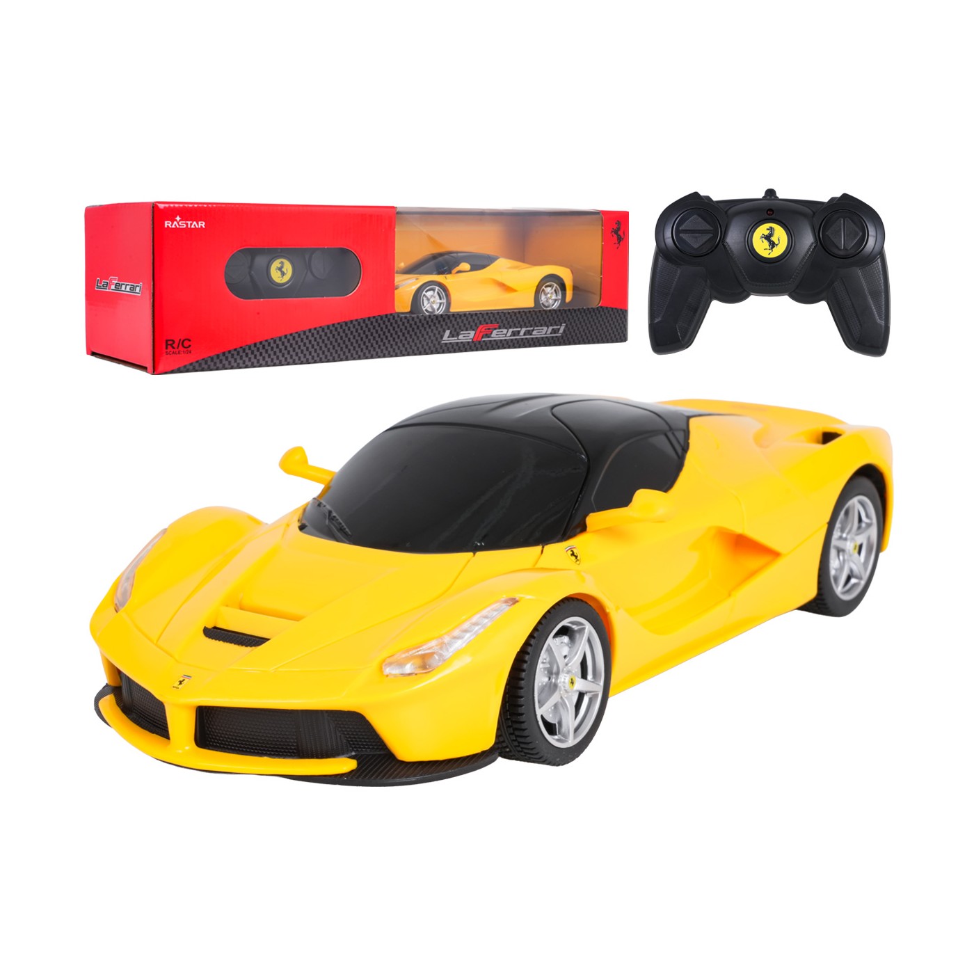 Rádiové auto 1:24 Ferrari LaFerrari žlté RASTAR