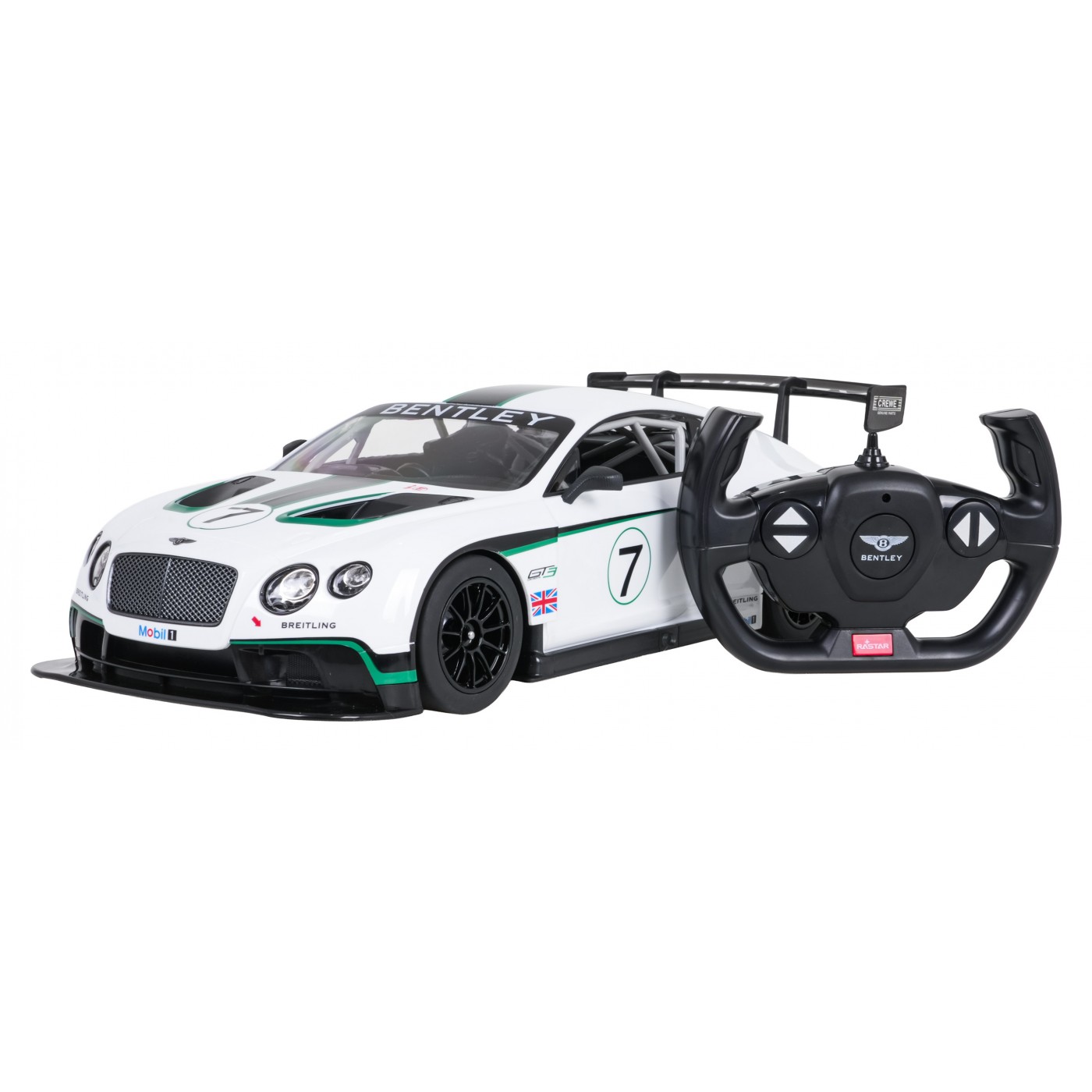 Rádiové auto 1:14 Bentley Continental GT3 biele RASTAR
