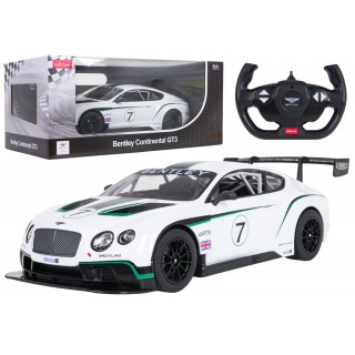 Rádiové auto 1:14 Bentley Continental GT3 biele RASTAR