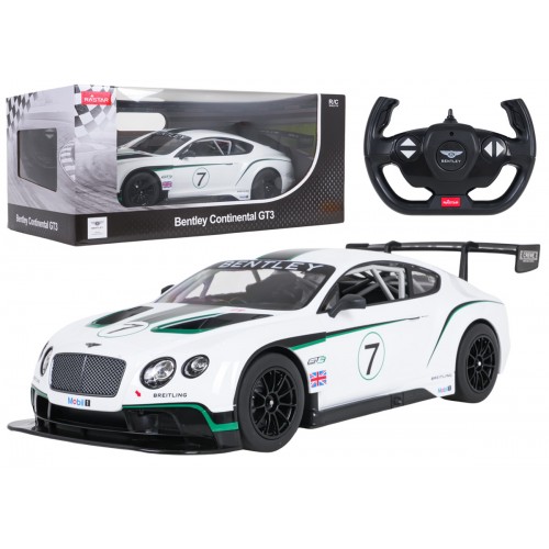 Rádiové auto 1:14 Bentley Continental GT3 biele RASTAR
