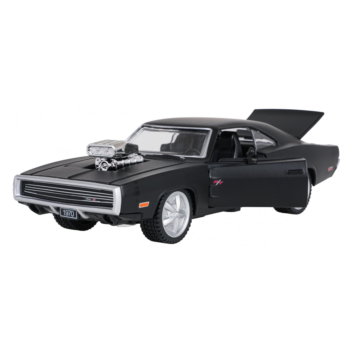 Kovové auto 1:36 1970 Dodge Charger R/T čierne RASTAR