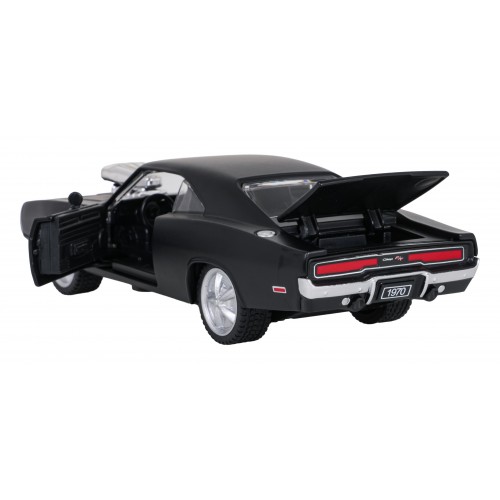 Kovové auto 1:36 1970 Dodge Charger R/T čierne RASTAR