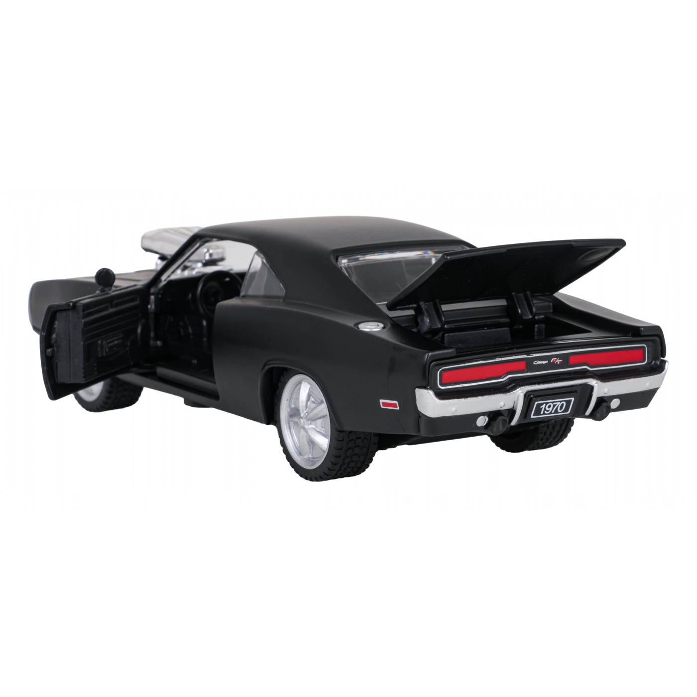 Kovové auto 1:36 1970 Dodge Charger R/T čierne RASTAR