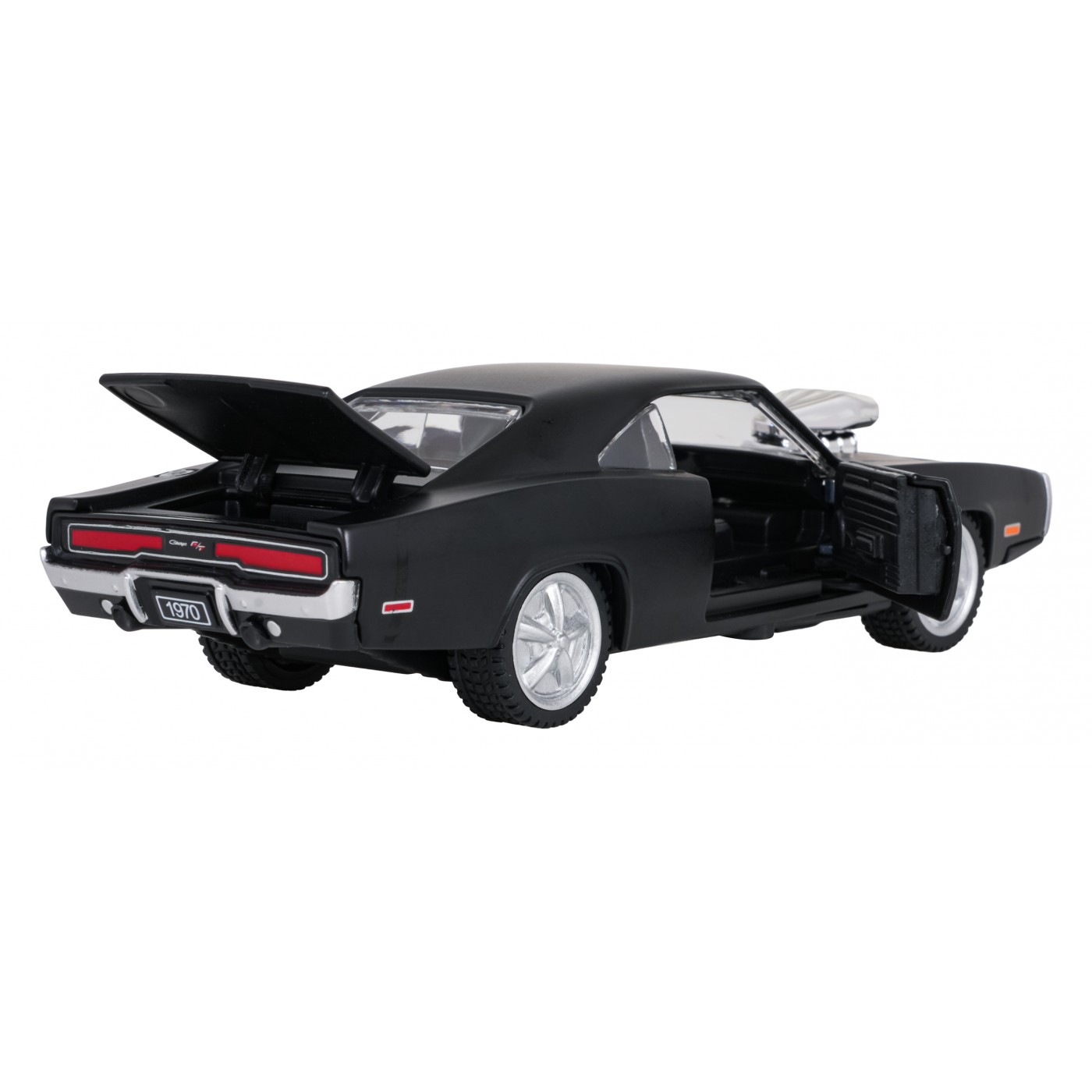 Kovové auto 1:36 1970 Dodge Charger R/T čierne RASTAR