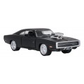 Kovové auto 1:36 1970 Dodge Charger R/T čierne RASTAR