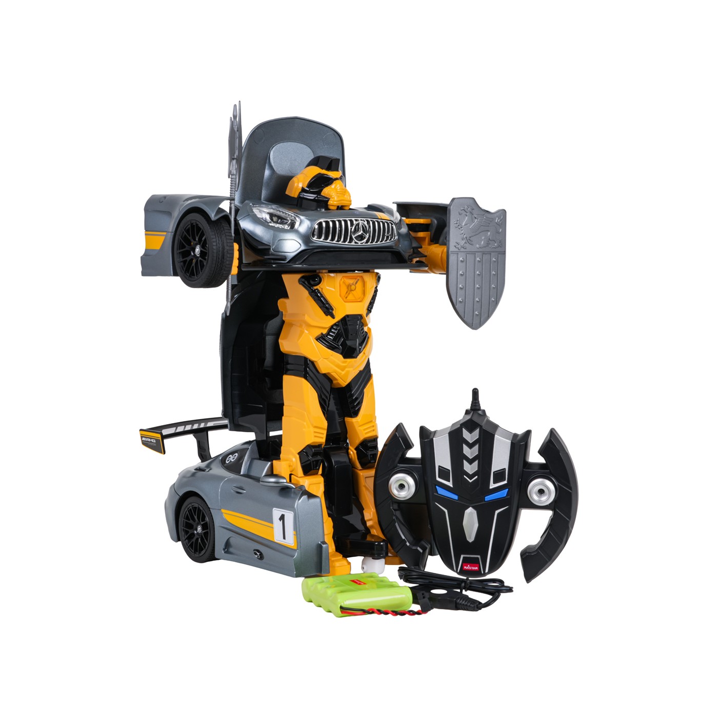 Auto/Robot 2v1 R/C 1:14 Mercedes-AMG GT3 sivý RASTAR
