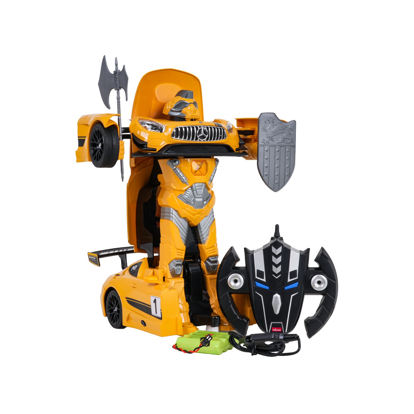 Auto/Robot 2v1 R/C 1:14 Mercedes-AMG GT3 žltý RASTAR