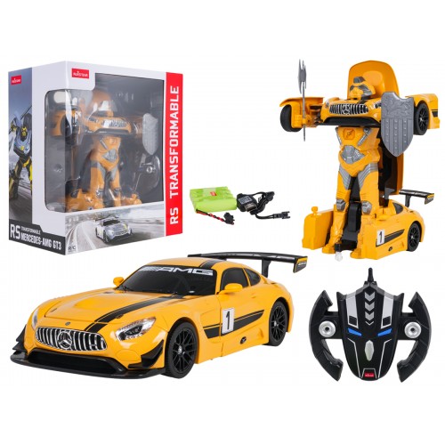 Auto/Robot 2v1 R/C 1:14 Mercedes-AMG GT3 žltý RASTAR