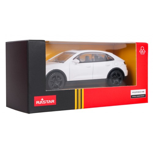 Kovové auto 1:43 Porsche Macan bielej farby RASTAR