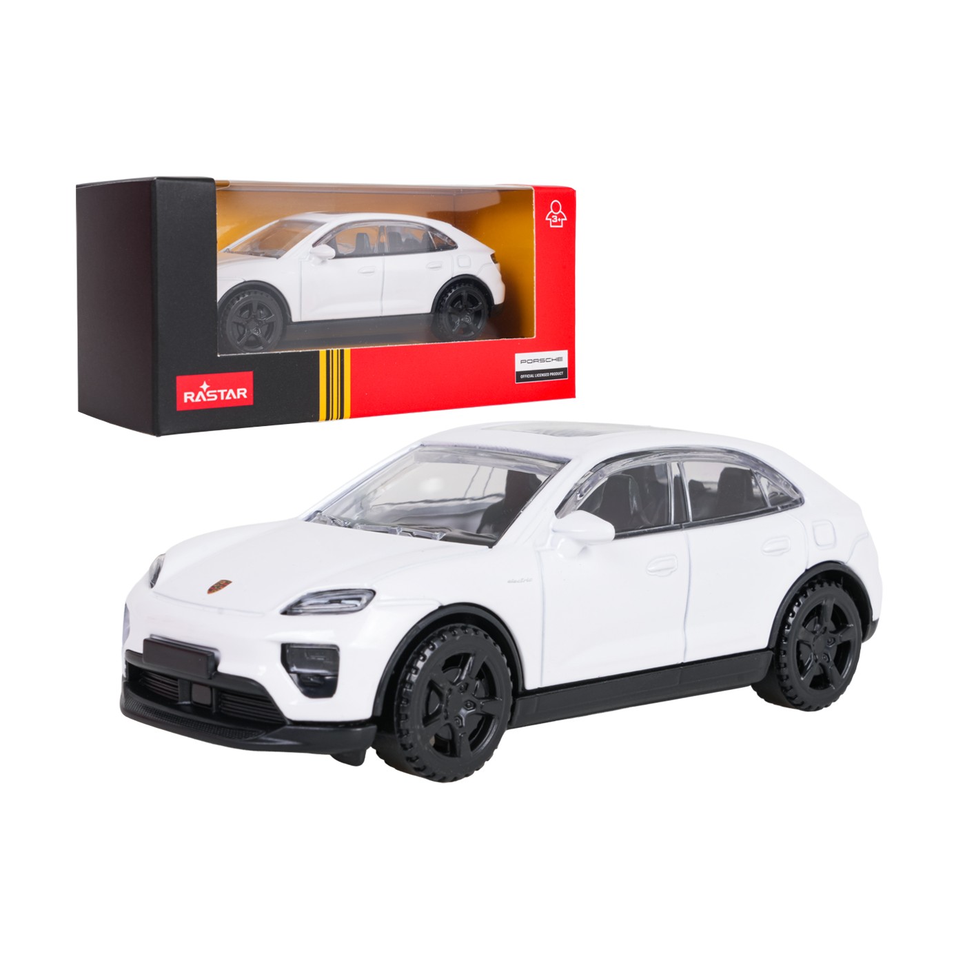 Kovové auto 1:43 Porsche Macan bielej farby RASTAR