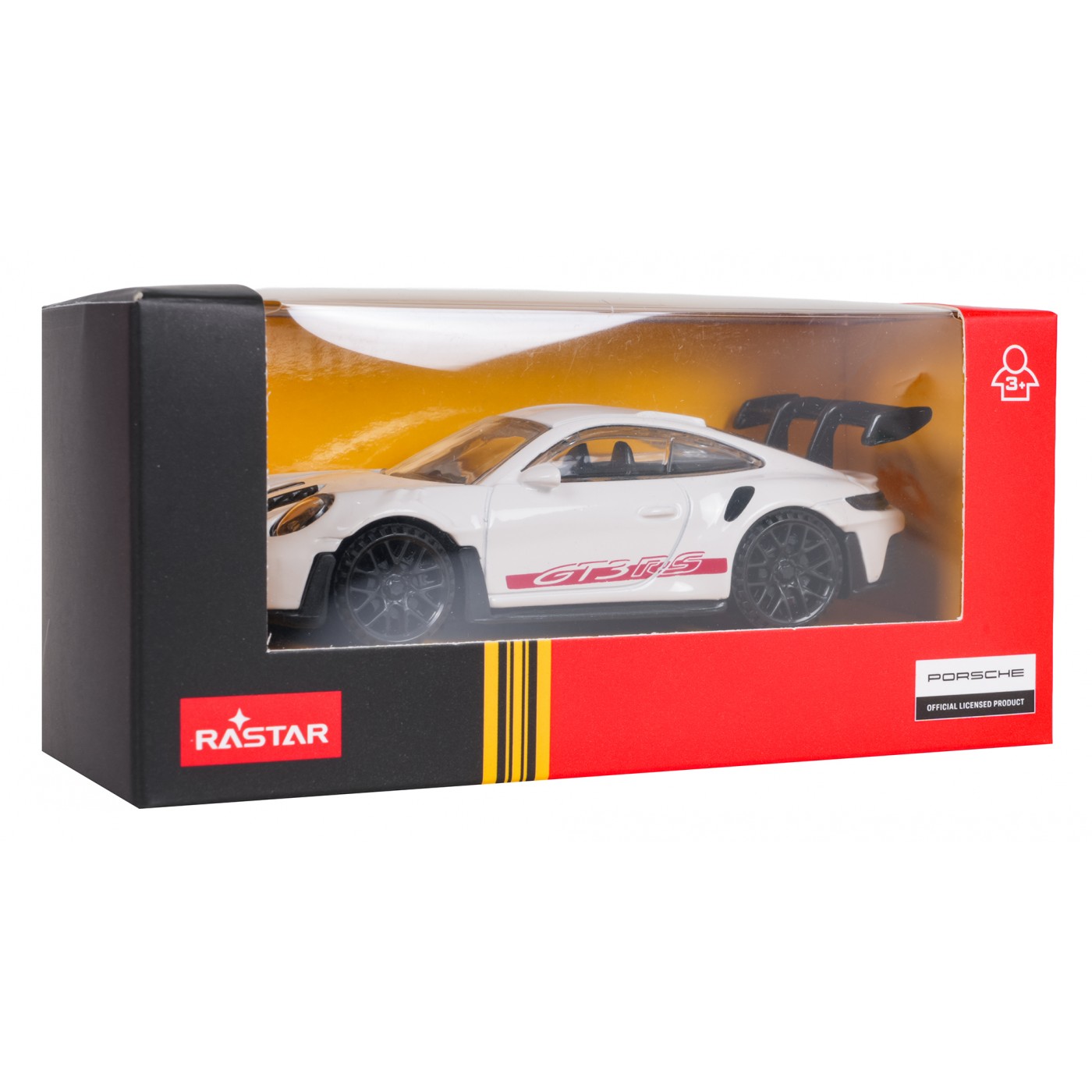 Kovové auto 1:43 Porsche 911 GT3 RS biele RASTAR