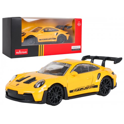 Kovové auto 1:43 Porsche 911 GT3 RS žlté RASTAR