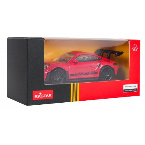 Kovové auto 1:43 Porsche 911 GT3 RS červené RASTAR
