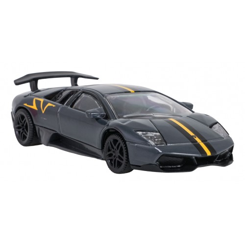 Kovové auto 1:43 Murcielago LP 670-4 SV Superveloce sivá RASTAR