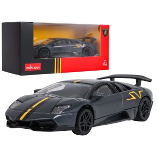 Kovové auto 1:43 Murcielago LP 670-4 SV Superveloce sivá RASTAR