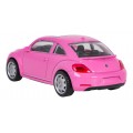 Kovové auto 1:43 Volkswagen Beetle ružové RASTAR