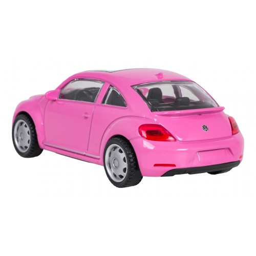 Kovové auto 1:43 Volkswagen Beetle ružové RASTAR