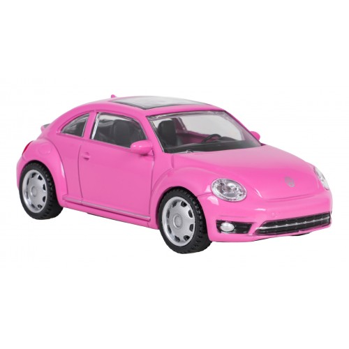 Kovové auto 1:43 Volkswagen Beetle ružové RASTAR