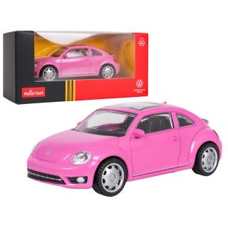 Kovové auto 1:43 Volkswagen Beetle ružové RASTAR
