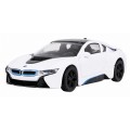 Kovové auto 1:43 BMW i8 bielej farby RASTAR