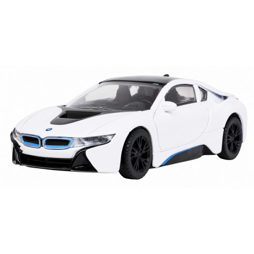 Kovové auto 1:43 BMW i8 bielej farby RASTAR