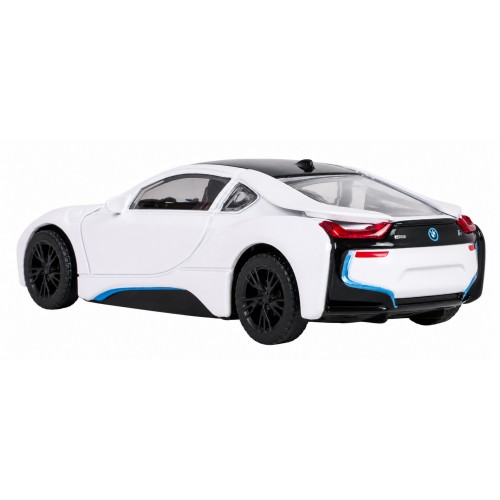 Kovové auto 1:43 BMW i8 bielej farby RASTAR