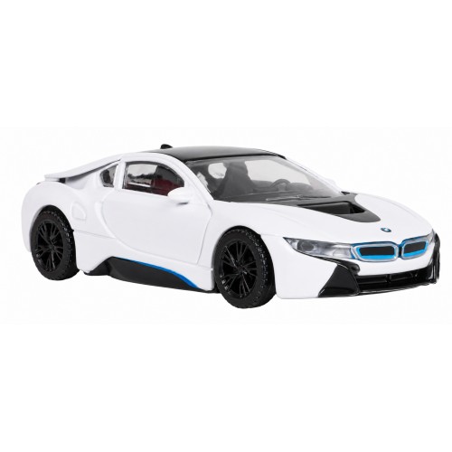 Kovové auto 1:43 BMW i8 bielej farby RASTAR