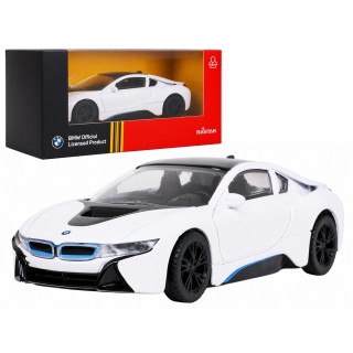 Kovové auto 1:43 BMW i8 bielej farby RASTAR