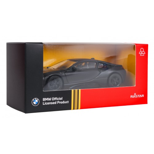 Kovové auto 1:43 BMW i8 čierne RASTAR