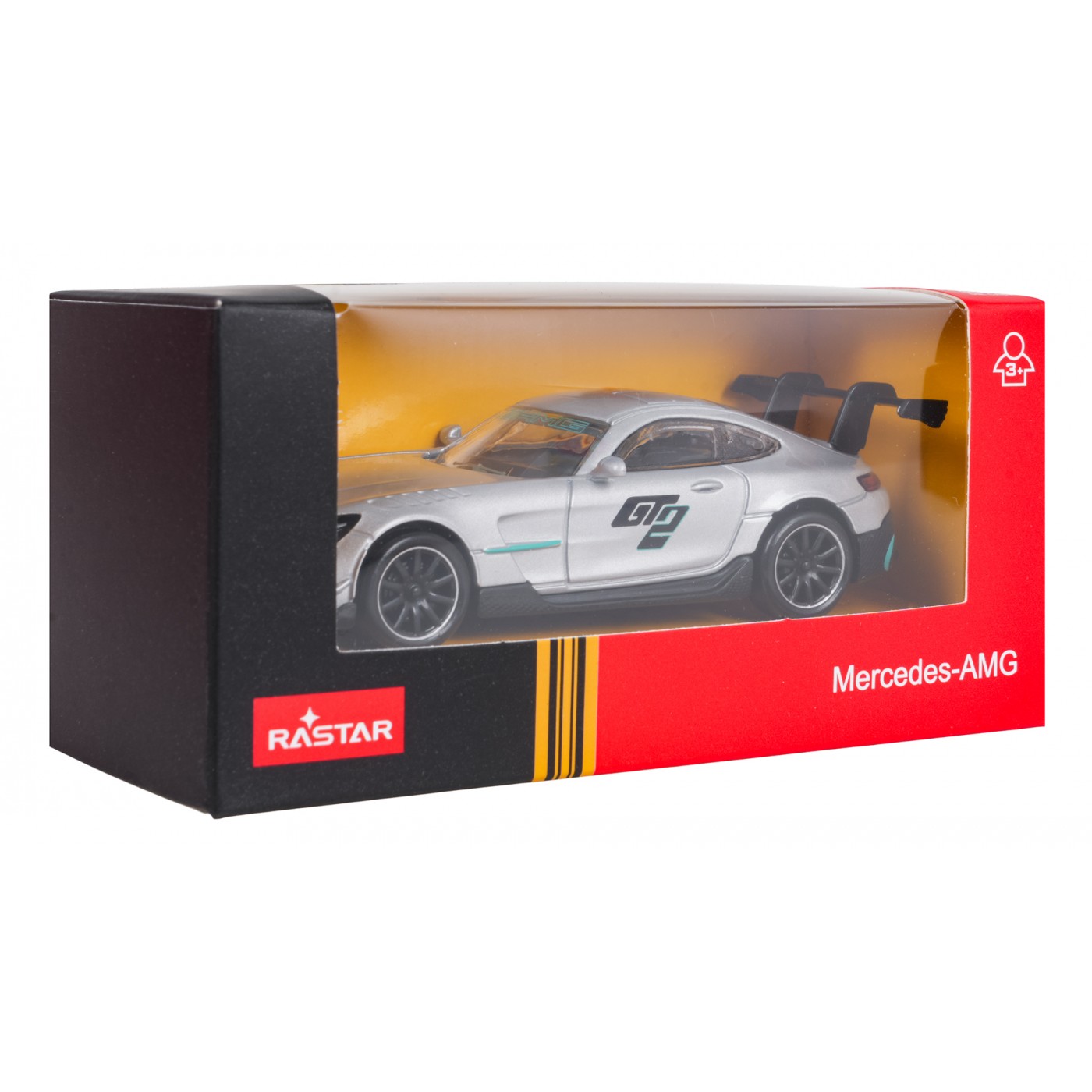 Kovové auto 1:43 Mercedes-AMG GT2 strieborné RASTAR