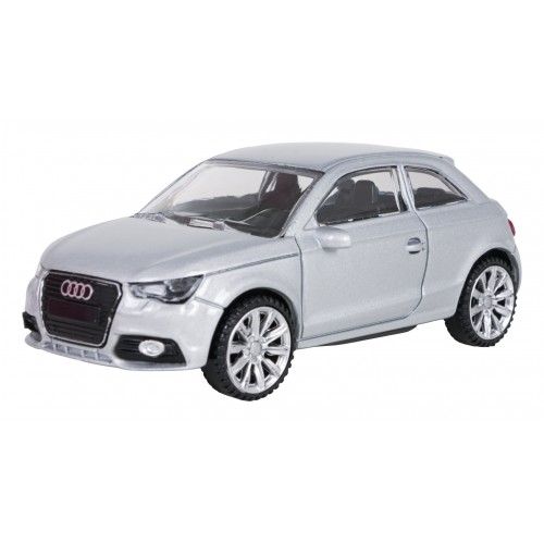 Kovové auto 1:43 Audi A1 strieborné RASTAR