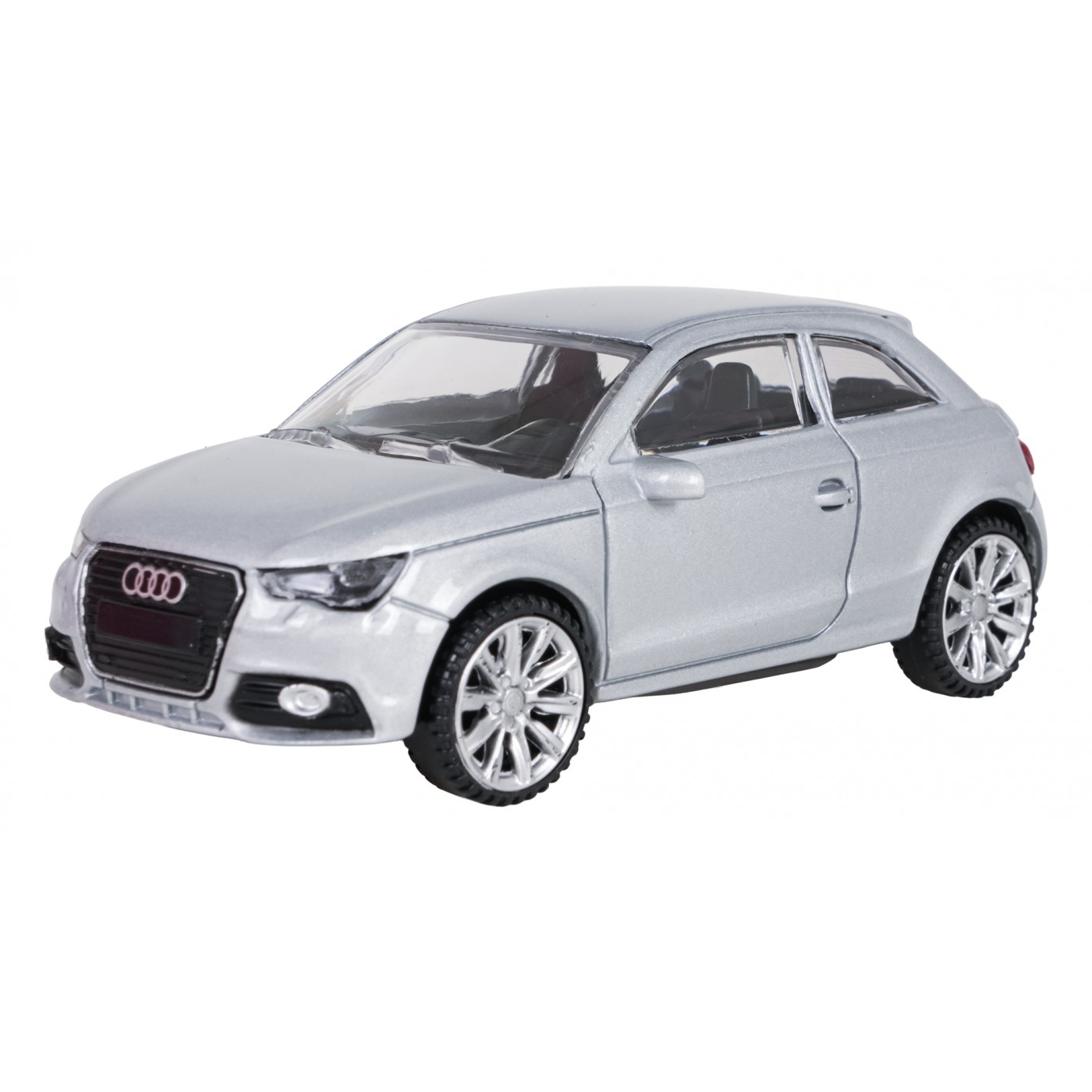 Kovové auto 1:43 Audi A1 strieborné RASTAR