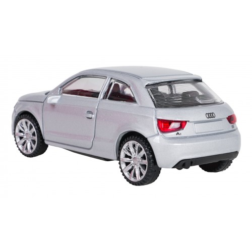 Kovové auto 1:43 Audi A1 strieborné RASTAR