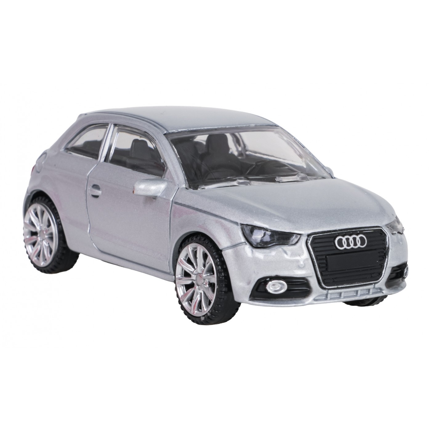 Kovové auto 1:43 Audi A1 strieborné RASTAR