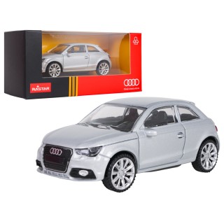 Kovové auto 1:43 Audi A1 strieborné RASTAR