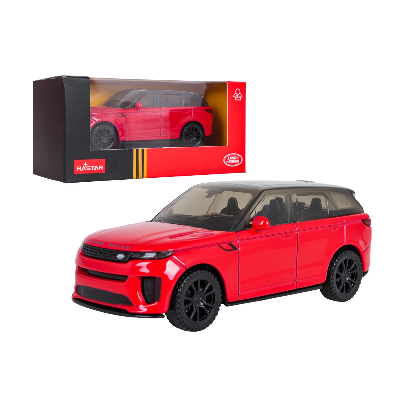 Kovové auto 1:43 Range Rover Sport SV červené RASTAR