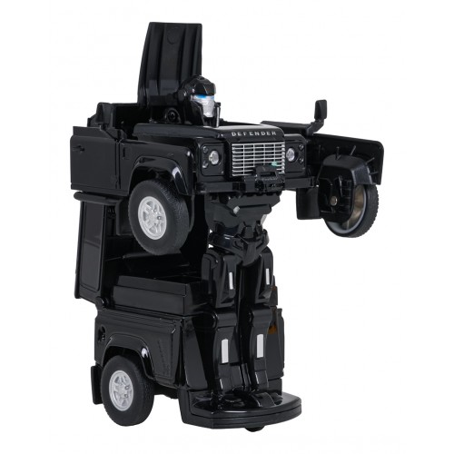 Autíčko/robot 2 v 1 v mierke 1:32 Land Rover Defender, čierny, RASTAR