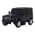 Kovové auto/robot 2v1 1:32 Land Rover Defender čierny RASTAR