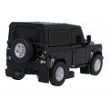 Kovové auto/robot 2v1 1:32 Land Rover Defender čierny RASTAR
