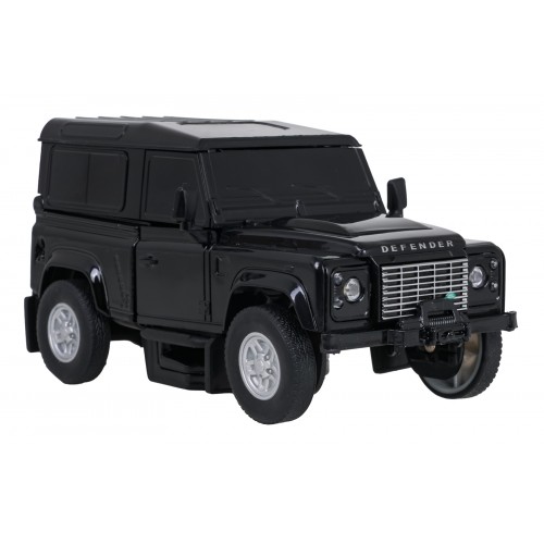 Autíčko/robot 2 v 1 v mierke 1:32 Land Rover Defender, čierny, RASTAR