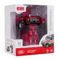 Kovové auto/robot 2v1 1:32 Land Rover Defender Červený RASTAR