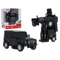 Kovové auto/robot 2v1 1:32 Land Rover Defender čierny RASTAR