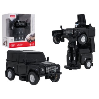 Kovové auto/robot 2v1 1:32 Land Rover Defender čierny RASTAR