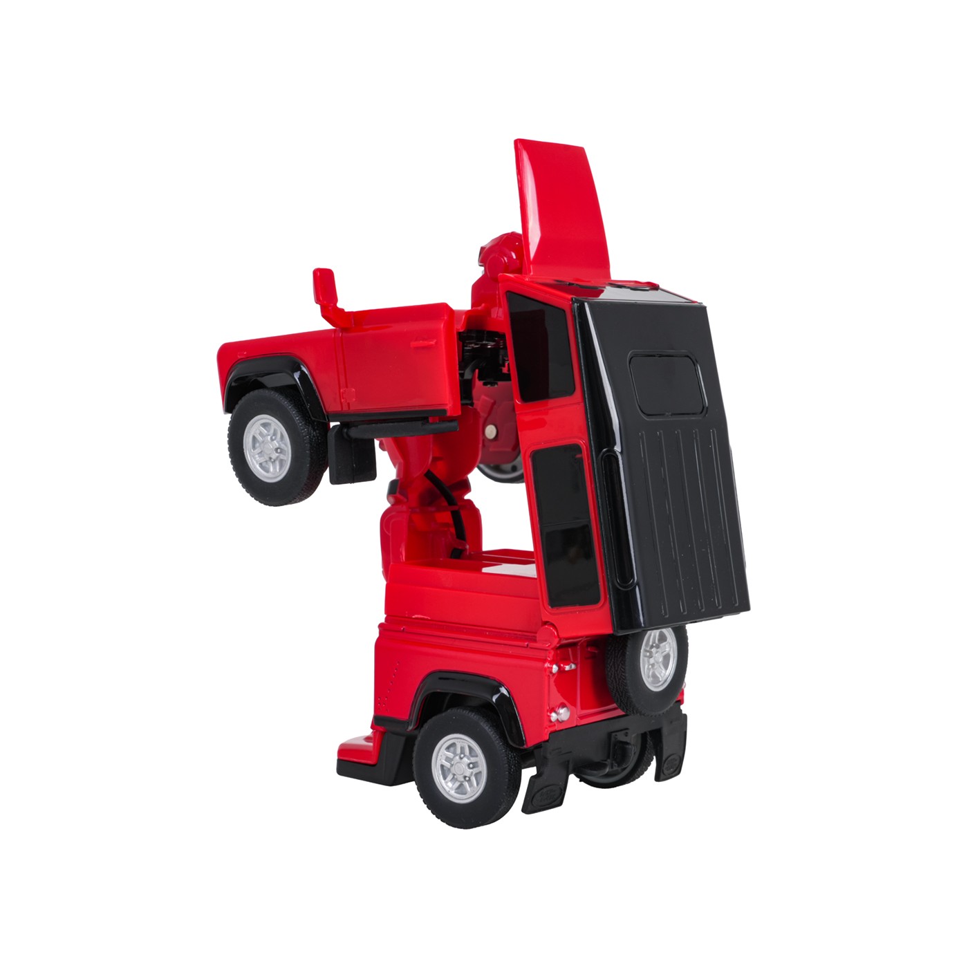 Kovové auto/robot 2v1 1:32 Land Rover Defender Červený RASTAR