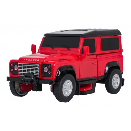 Kovové auto/robot 2v1 1:32 Land Rover Defender Červený RASTAR